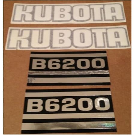 Aftermarket Hood Decal Set Fits Kubota Compact Tractor Model B6200 KB6200